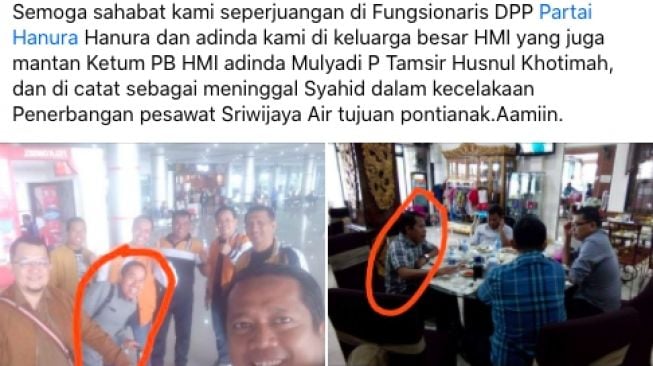 Doa bagi mantan ketua PB HMI, Mulyadi [jepretan facebook]