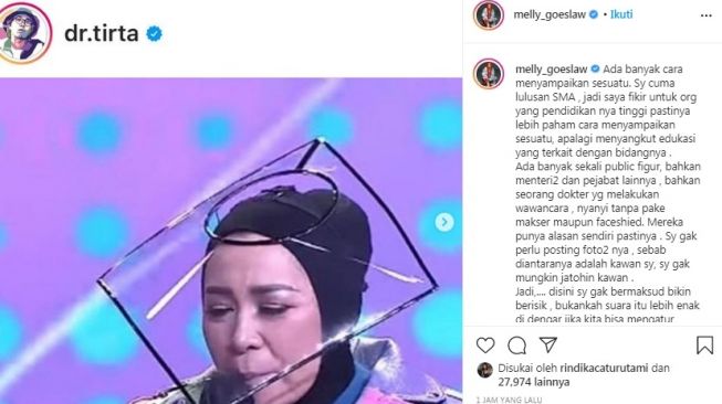 Unggahan Melly Goeslaw [Instagram/@melly_goeslaw]