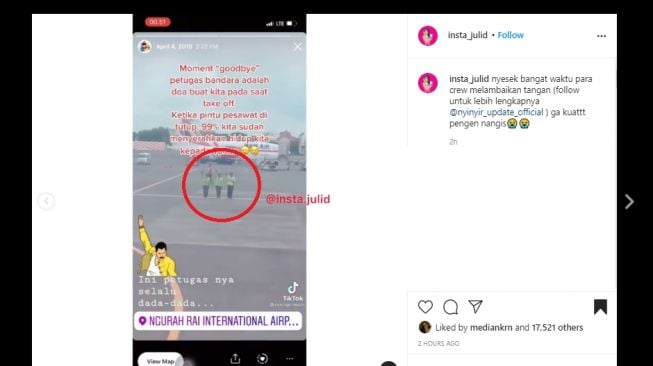 Menyentuh Hati, Viral Video Kru Bandara Lambaikan Tangan ke Pramugari