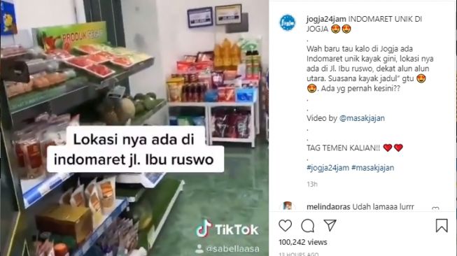 Suasana Indomaret unik di Jogja. - (Instagram/@jogja24jam)