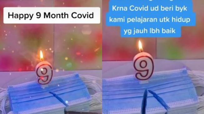 Viral Perayaan '9 Bulan Covid-19', Publik Salfok ke Masker: Asli atau Kue?