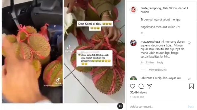 Niat Pamer Beli Durian Murah, Lelaki Ini Malah Kena Semprot Warganet