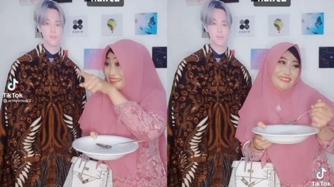 Viral Emak-emak Jadi ARMY, Halu Ajak Jimin BTS Kondangan