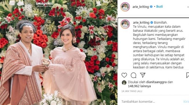 Unggahan Arie Kriting bersama Indah Permatasari [Instagram/@arie_kriting]