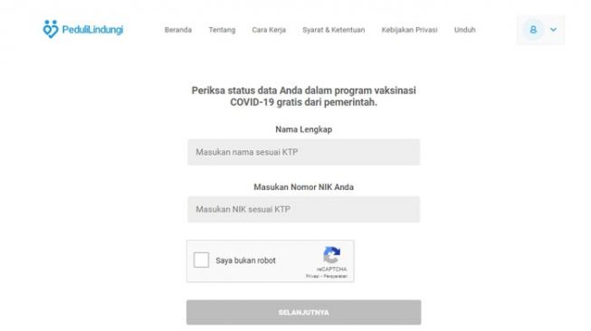 Bagaimana Cek Penerima Vaksin Covid 19? Bisa Ketik pedulilindungi.id