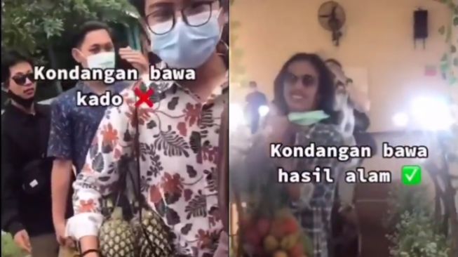 Viral! Kelewat Heboh, Pria Ini Bawa Kado Hasil Alam ke Pernikahan Teman