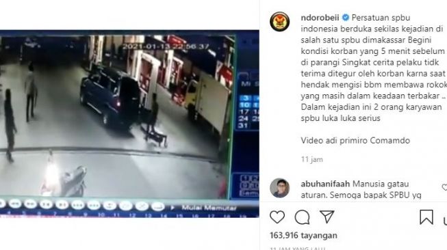 Tegur Pembeli yang Merokok, Petugas SPBU di Makassar Dikeroyok