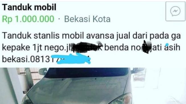 Dijual Cuma Rp 1 Juta, Bentuk Bumper Mobil Ini Bikin Warganet Ngakak