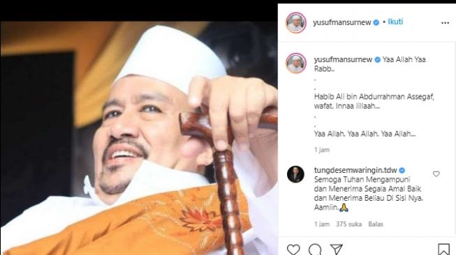 Innalillahi, Habib Ali bin Abdurrahman Assegaf Meninggal Bakda Ashar