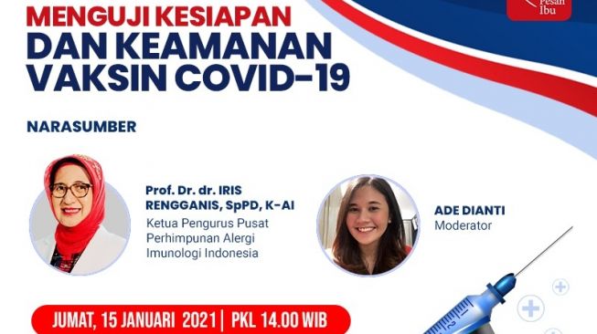 Siang Nanti! Cari Tahu Keamanan Vaksin Covid-19 Bareng Pakar Imunologi