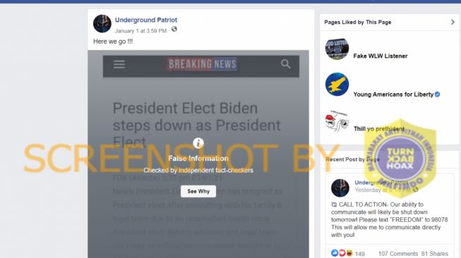 CEK FAKTA: Presiden Terpilih AS Joe Biden Mundur Karena Alasan Kesehatan?