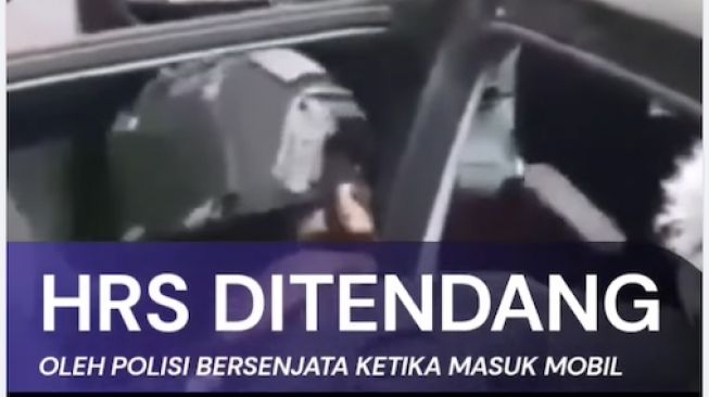 CEK FAKTA: Benarkah HRS Ditendang Aparat saat Masuk Mobil Tahanan?