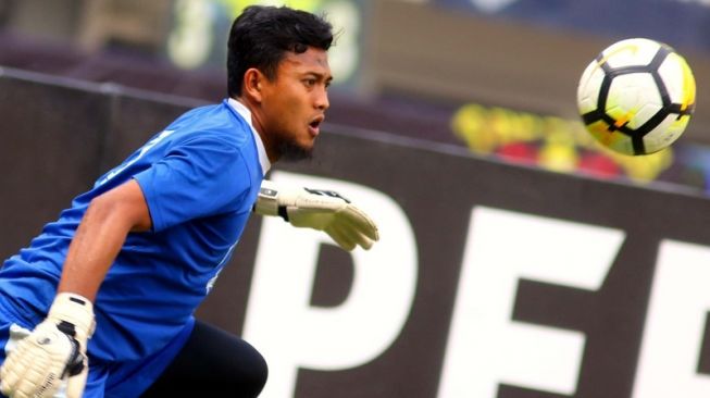 Kiper Persib Bandung, Deden Natshir. (Ayobandung.com/Irfan Al-Faritsi)