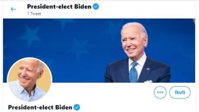 Akun Twitter Joe Biden Baru, Jumlah Pengikutnya Mulai dari Nol