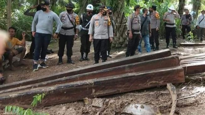 127 Batang Kayu Ilegal Diamankan Tim Gabungan di Muaro Jambi