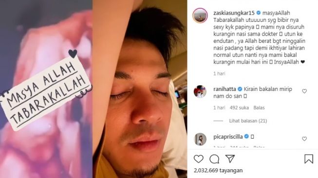 Unggahan Zaskia Sungkar [Instagram/@zaskiasungkar15]