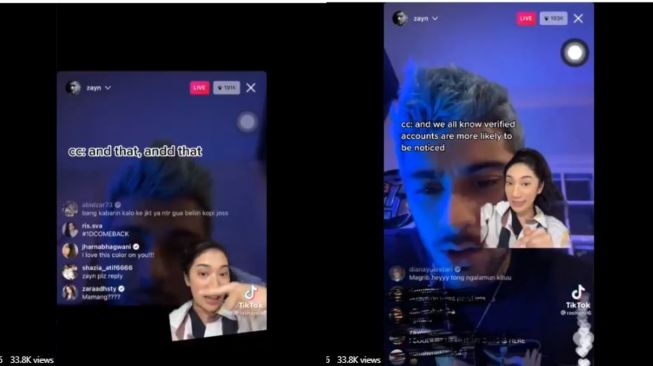 Komentar Influencer dan Artis Indonesia di Live IG Zayn Malik (twitter.com/AREAJULID)