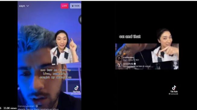 Komentar Influencer dan Artis Indonesia di Live IG Zayn Malik (twitter.com/AREAJULID)