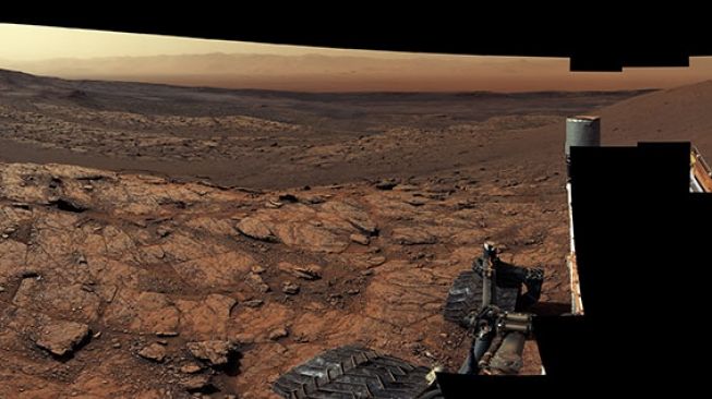 Hasil foto panorama Curiosity di Mars. [NASA]