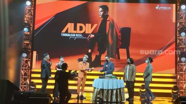 Acara peluncuran single perdana Aldiv [Suara.com/Herwanto]