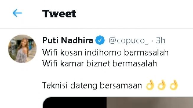 Cuitan warganet yang mempertemukan teknisi WiFi (Twitter)