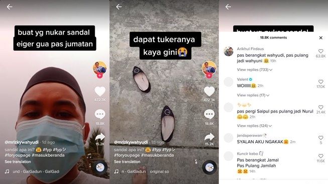 Sandal Tertukar Pas Jumatan Publik Pas Pergi Saipul Pas Pulang Jadi Nurul Berita Hits