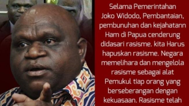 Sebut Dirinya Korban, Natalius Pigai: Rasisme Kejahatan Kolektif Negara