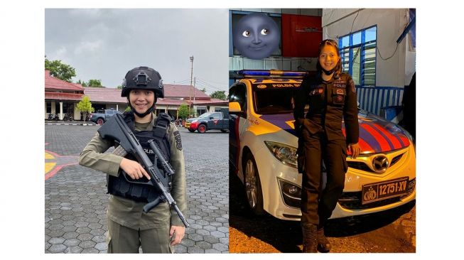 Viral Polwan Cantik Bikin 6 Polisi Bengong, Reaksi Komandan Tuai Pujian