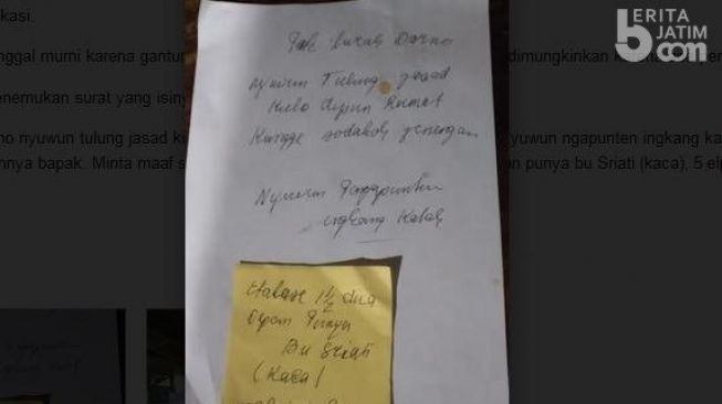 Baca Wasiat Nenek di Ngawi Sebelum Bunuh Diri Ini Bikin 'Nyesek'