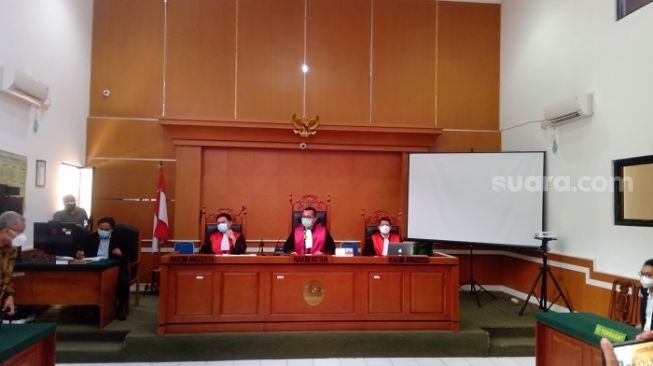 Sidang gugatan perdata Raffi Ahmad di Pengadilan Negeri Depok. (Suara.com/Arga)