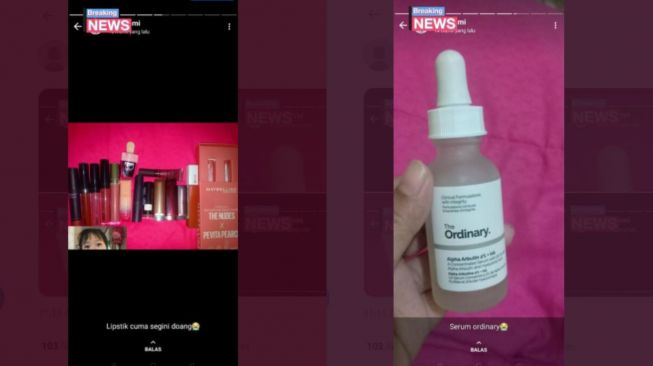 Pamer Koleksi Skincare, Wanita Ini Sebut Dirinya Masih Burik (twitter.com/txtdrstoryWA)