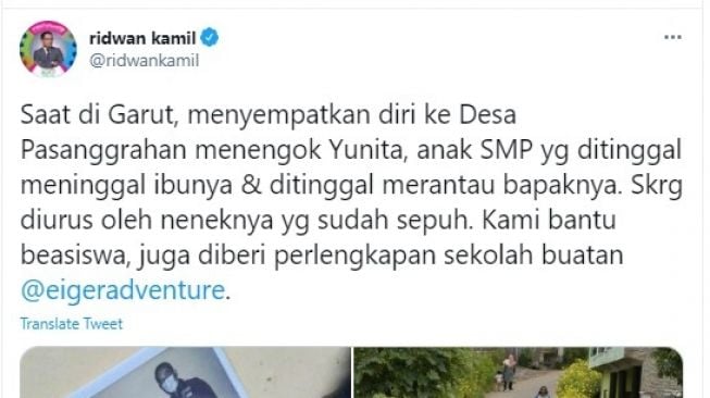 Gara-gara Kisruh Eiger, Postingan Ridwan Kamil Ini Jadi Bulan-bulanan