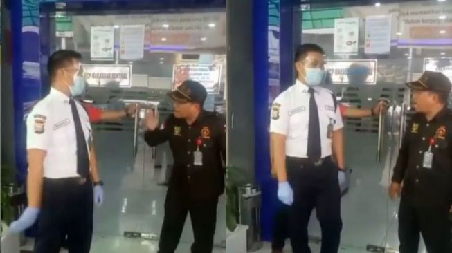 Pria Ngamuk Ditegur Satpam Bank Gegara Tak Pakai Masker, Videonya Viral