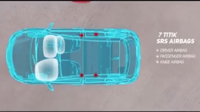 Fitur Toyota Yaris yakni 7 titik SRS Airbag (Youtube)