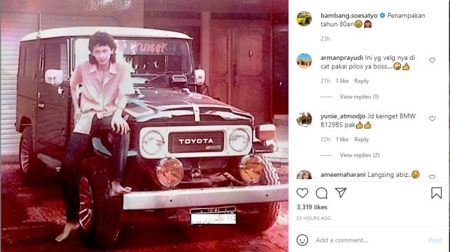 Bambang Soesatyo bersama Toyota Land Cruiser (Instagram)