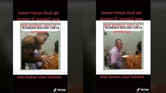 Viral Bapak-Bapak Heboh Nonton Ikatan Cinta (tiktok.com/@elysupriyanti)