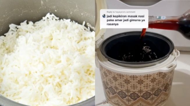 Viral Masak Nasi Pakai Anggur Merah, Penampakannya Bikin Publik Geger