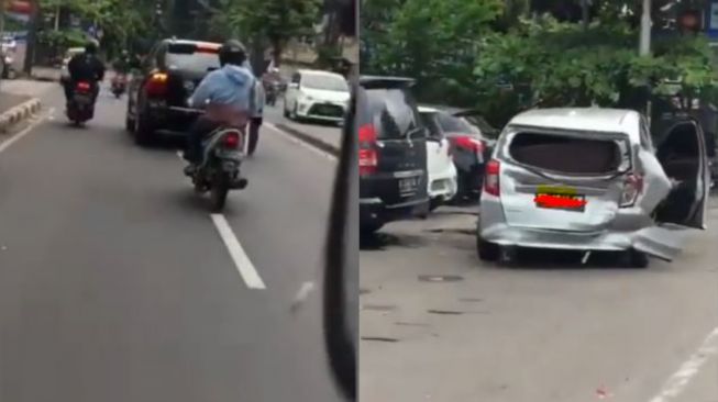 Viral Mobil Tabrak Kendaraan Lain, Aksi Driver Ojol Jadi Sorotan