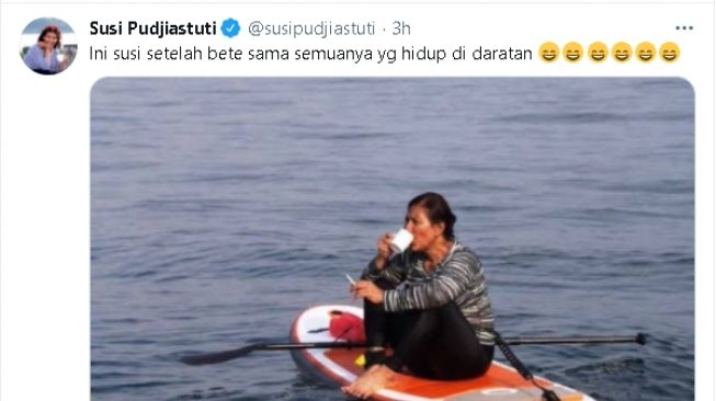 Cuitan viral Susi Pudjiastuti (Twitter)