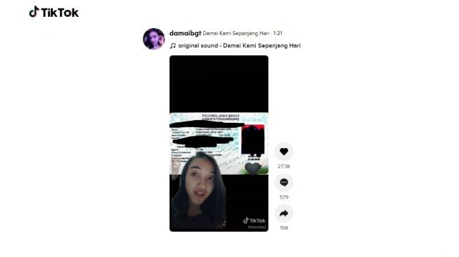 Warganet ini punya nama panjang unik. [TikTok]