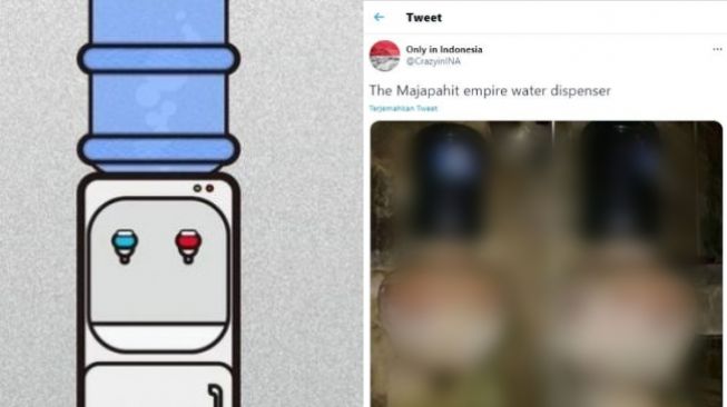 Viral Dispenser Kerajaan Majapahit, Wujudnya Bikin Publik Geleng Kepala