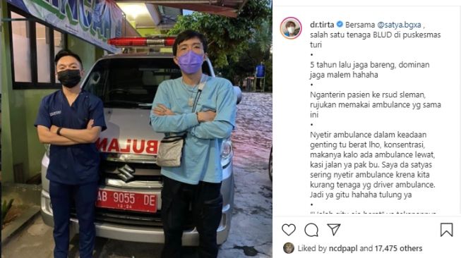 Nostalgia Jaman Jaga di Puskesmas Turi, dr Tirta Kerap Nyetir Ambulance