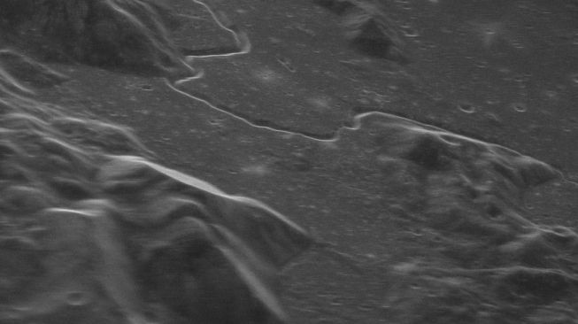 Penampakan pendaratan Apollo 15 di Bulan. [National Radio Astronomy Observatory]