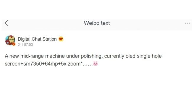 Bocoran Xiaomi Mi 11 Lite. [Weibo]
