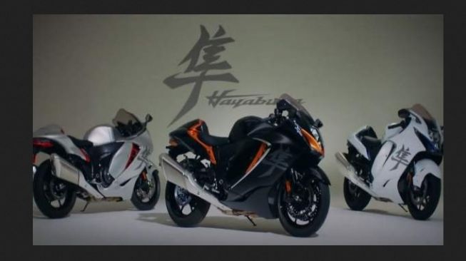 Tampilan tiga varian Suzuki Hayabusa terbaru [Suzuki via Visordown].