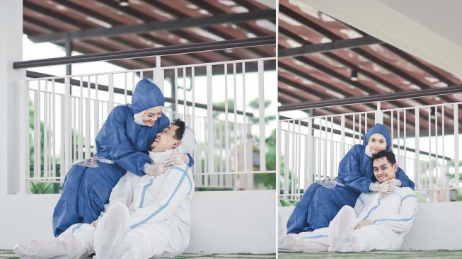 Uwu Banget! Pasangan Tenaga Kesehatan Ini Foto Pre Wedding Pakai APD