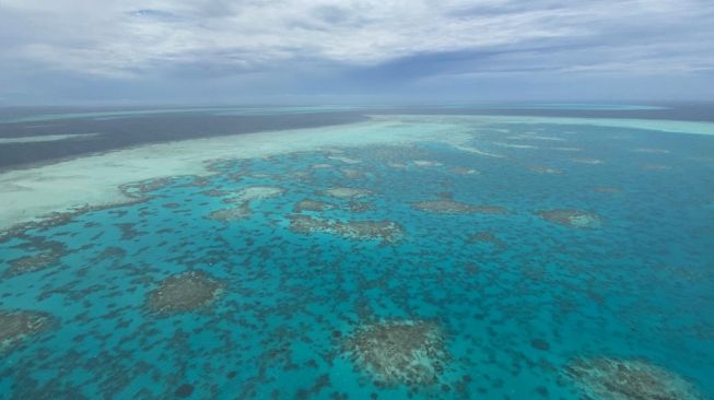 Pulau Lantigiang, Kabupaten Selayar, Sulsel dipotret dari udara, Rabu 3 Februari 2021 / [SuaraSulsel.id / Humas Pemprov Sulsel]