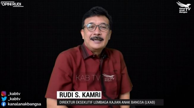 Direktur Eksekutif Lembaga Kajian Anak Bangsa, Rudi S Kamri. [Tangkapan Layar YouTube Kanal Anak Bangsa]