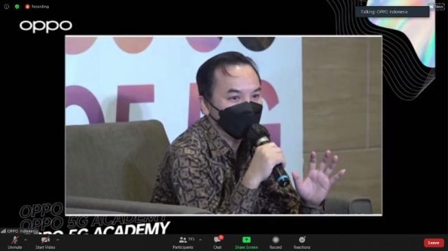 Shannedy Ong selaku Country Director Qualcomm dalam acara virtual  Oppo 5G Academy, Kamis (4/2/2021). [Screenshot/Dicky Prastya]