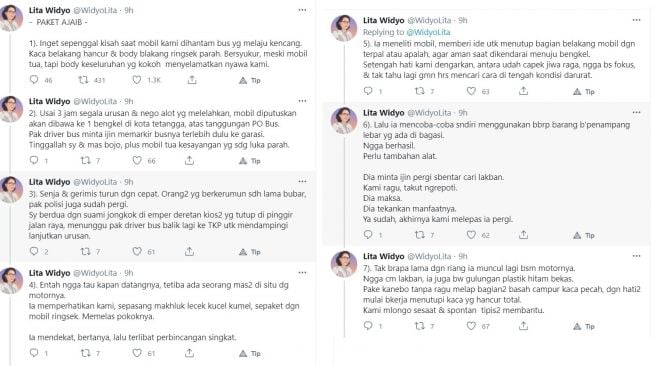 Kisah pemobil kedatangan sosok misterius, bikin terharu (Twitter)